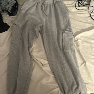 Gray Cargo Sweatpants